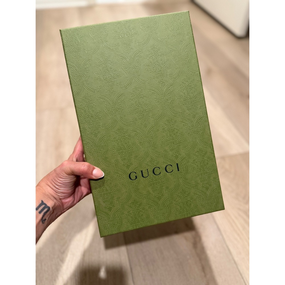 GUCCI damask style green shoe box